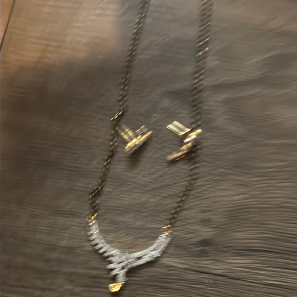 Elegant Gold and Silver Necklace Set